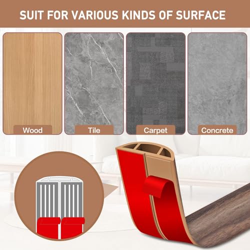 Pasacables de PVC flexible de 6 metros con acabado grano de madera marrón 4