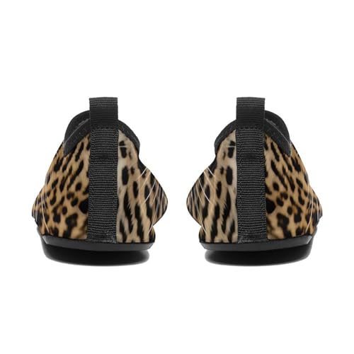 Water Shoes for Women Men Cute Leopard Water Sports Shoes Slip-on Breathable Lightweight Athletic Aqua Sock3