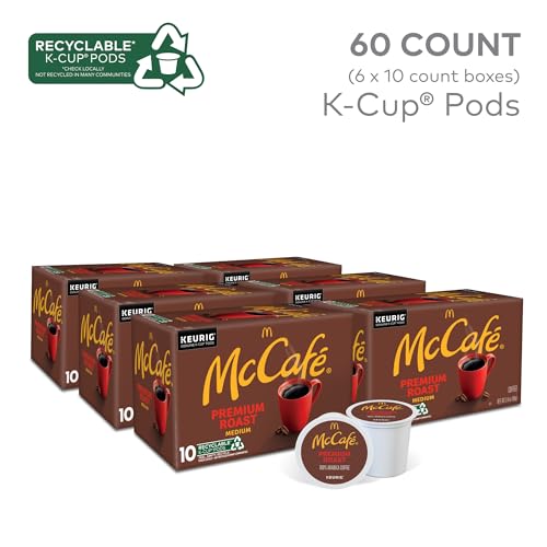 Image of McCafe Premium Roast Coffee, Single Serve Keurig K-Cup Pods, Medium Roast, 60 Count, (6 Packs of 10)
