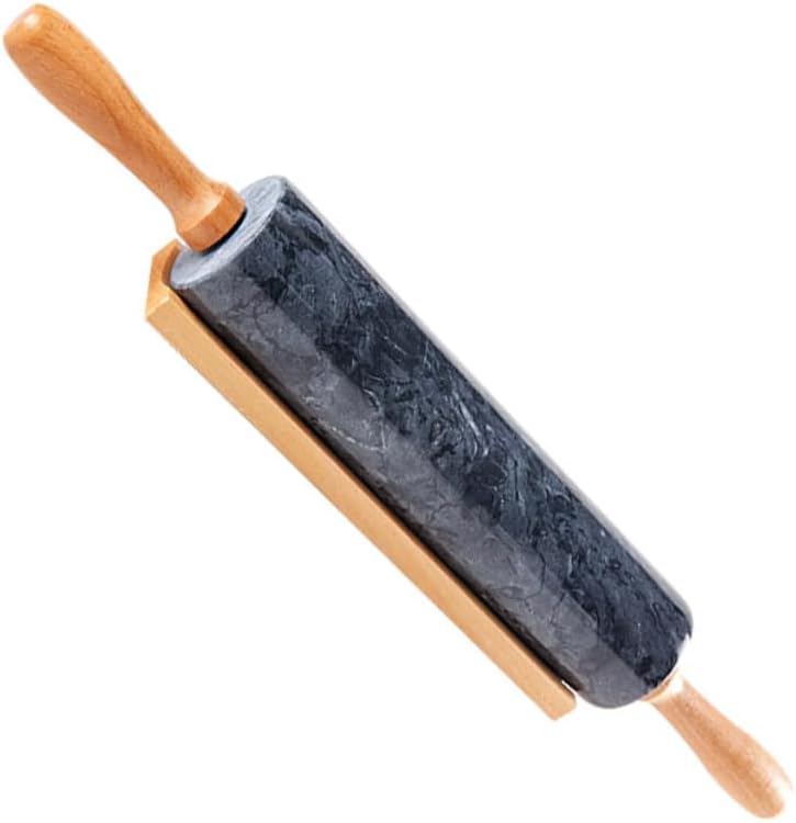 Natural Marble Rolling Pin Non-stick Dough Roller for Pastries Cookies Pizza More Baking at Home Easy to Clean Space-saving Design