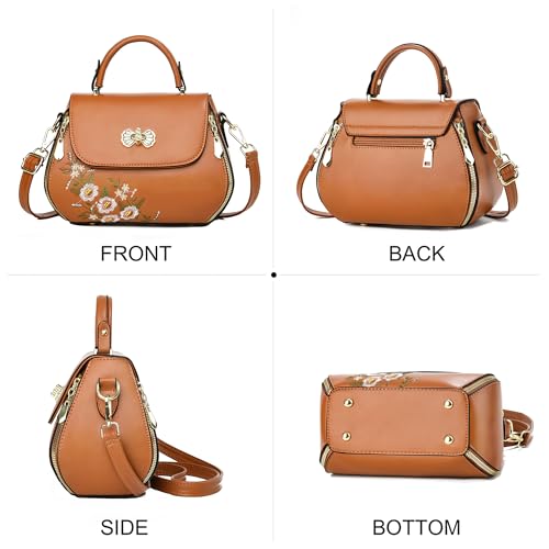 Bolso Satchel Bordado Ligero para Mujer miniatura 6