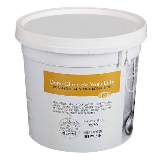Bonewerks Culinarte Demi Glace de Veau Elite, Veal Stock Reduction, 5 Pound
