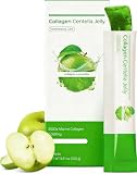 Centella|Jalea de colágeno, ayuda a hidratar y promover una piel sana, fortalecer el cabello y las uñas, gelatina con sabor a manzana verde rica en vitaminas