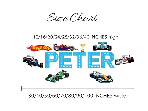 Vinilo Decorativo Personalizado para Niños Tema Carreras miniatura 5