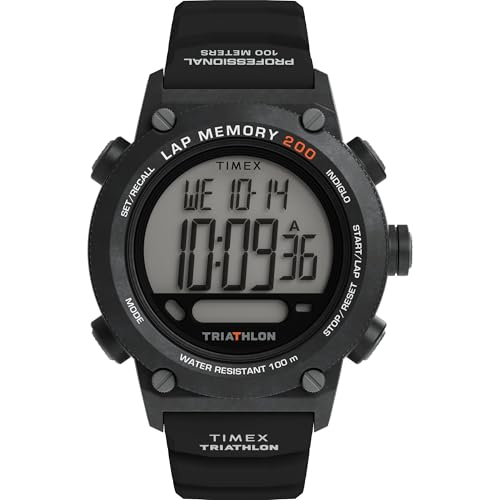 Montre Triathlon Timex homme 44 mm à cadran numérique précis pour le suivi sportif