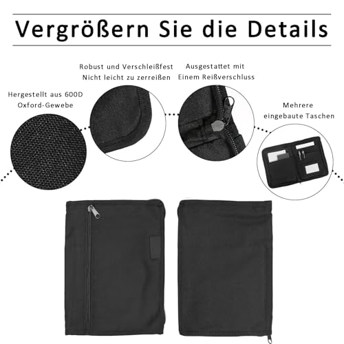 YUNXCNA Fahrzeugmappe, 24 x 17,5 cm Auto Tragbare Handschuhfach Organizer, Handschuhfach Organizer, Kfz Mehrzweck Dokumente tasche mit Mehreren Fächern, für Quittungen, Tickets, Aufbewahren, Schecks