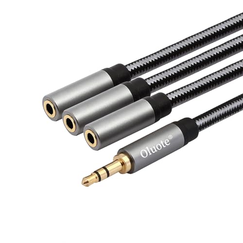 Oluote TRS 3.5mm�I�X1�{ to 3.5mm���X3�{ �X�e���I��������P�[�u�� (�w�b�h�z�����z/�X�s�[�J�[�E�d�b�EMP3�EPC�p) (3M)