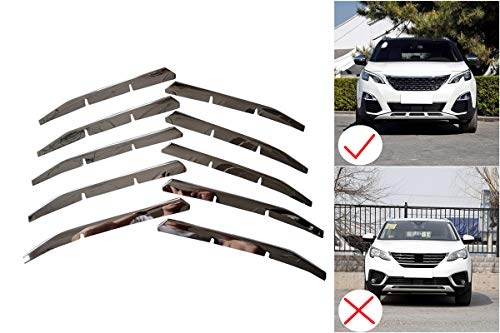para 3008 5008 2017-2020 Cromado delantero inferior Center Grill Gird Cubierta Trim...