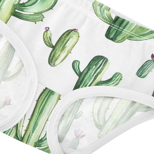 Wusikd Cactus Girls' Underwear Cotton White Girls Briefs Soft Toddler Underwear 2T4