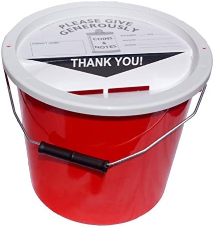 PDK Charnwood Charity Money Collection Bucket with Lid (5.7 litres ...