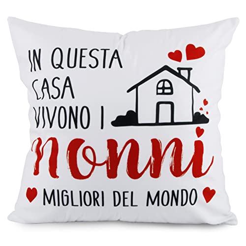 GEBETTER Festa dei Nonni, Federe per Cuscino 45x45cm, Copricuscini...