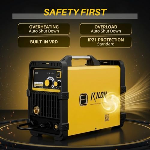 Image of Rilon 205 SYN MIG Welding Machine - Compact, Portable, Synergic Control, Gasless MIG Welder with Intelligent Protection for Home and Professional Use
