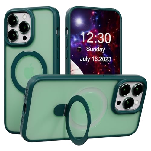 Coque antichoc iPhone 16 Plus MagSafe mate translucide avec béquille intégrée