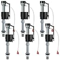 Saillong 6 Pack Toilet Fill Valve Replacement, Height Adjustable Universal Toilet Tank Flusher Replacement Kit, Leak-Proof Easy Install Fill Valve Repair Kit