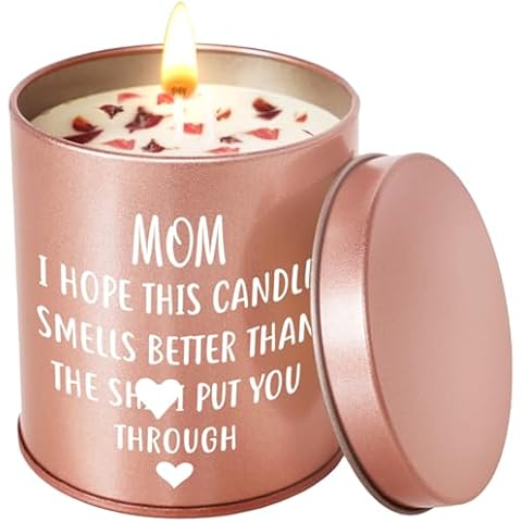 Mothers Day Gifts for Moms from Daughter Son 7oz Lavender Scented Candles Happy Birthday Gifts for Mom Funny Soy Eco-Friendly Long Lasting Handmade Natural Soy Max Candle Christmas Presents for Mom Cover