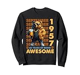 68th birthday bear legends september 1957 68 years old mens felpa