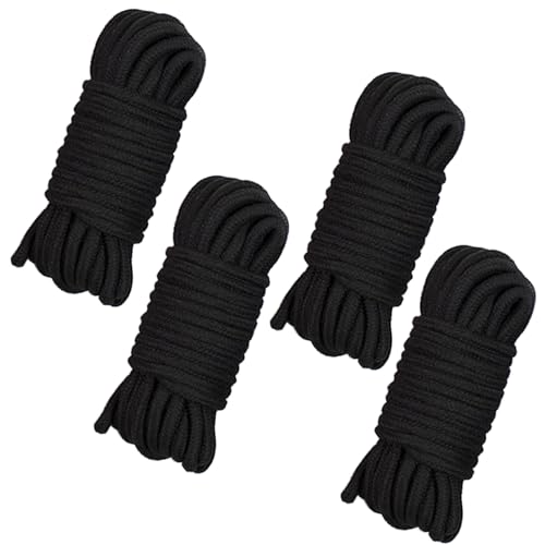 4 Rouleaux Corde en Coton Doux, Épaisseur 8 mm Longueur 10 m, Cordon torsadé épais Multifonctionnel, pour Le Camping, Le Jardinage, Le nautisme, Le tir à...