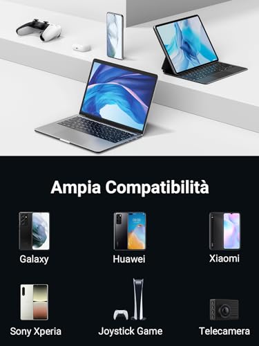 UGREEN Cavo USB C 90 Gradi 3A in Nylon, Cable Type C a A Ricarica Rapida QC 3.0, Compatibile con iPhone 16/15 Plus Pro Max, Galaxy S24 Ultra/S23/S22/A53,Pixel 9/8/7. 0,5M - Immagine 5