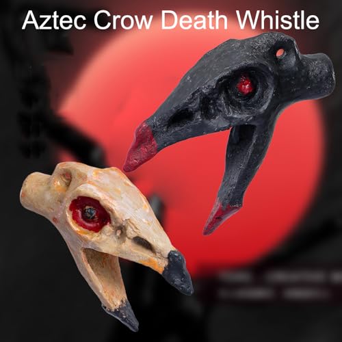 Aztec Death Whistle Human Sounding Screams 125+ Decibels Loud Real Screaming The Pica Hudsonia Skull Shape Whistle Loudest Authentic Human Authentic Human Sounding Screams(Yellow)