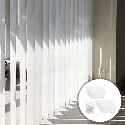 Pesas y cadenas para persianas verticales de plástico blanco con cordón de bolas para ventanas 3