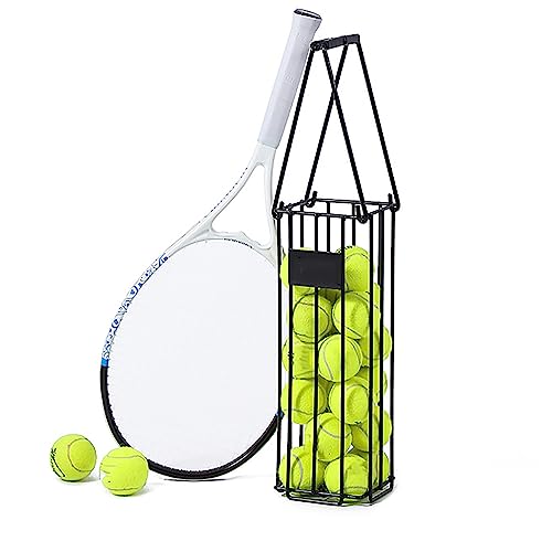 Supports de tennis pliables avec panier portable 30 balles pour école et golf