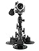 Delkin Devices Fat Gecko Triple Suction Camera Mount - Powerful Suction Cup Camera Mount for Car, Motorcycle, Desk, Window | Secure and Adjustable Action Camera Holder for Video Recording