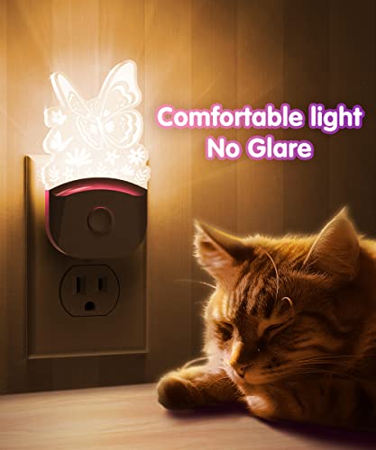 L Lohas Led GY-083-09-US Night Light For Kids, Butterfly Night Light Plug Into Wall, Lohas Led Night Light Dusk To Dawn, Rgb+Soft White 3000K, Nightlight For Children Girls Room Decor, Christmas Birthday Gifts thumb #5