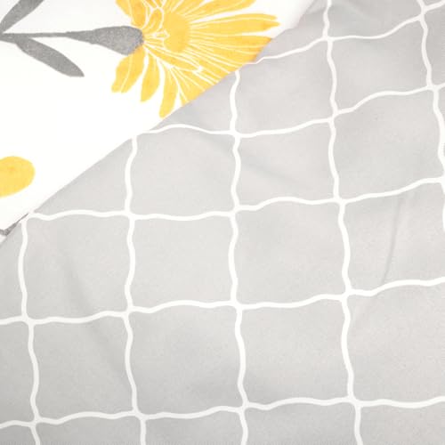 Lush Decor Aprile Soft Reversible Floral Comforter Set, 8 Piece Set, King, Yellow & Gray - Floral Bedding Set - King Sized Comforter - Yellow Bedding - Spring Home Decor - Cottage - Farmhouse by Lush Decor - Image 4