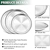 P&P CHEF 12 + 13.5 + 13.5 Inch Pizza Pan, 3 Pieces Stainless Steel Round Pizza Tray Dish Plate For Oven Baking Roasting, Healthy & Heavy Duty, Rust Free & Dishwasher Safe -Silver #2