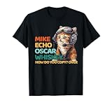 Pilot Cat Moew Aviation Language Mike Echo Oscar Whisky How Do You Copy Over T-Shirt, Small