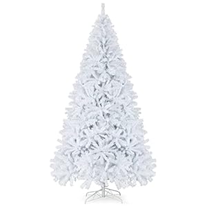 Gopluswhiteartificialchristmastree9ftpremiumunlithingedsprucefulltreewithmetalstandeasyassemblyforindoorandoutdooruse Urban Country Home Decor Goplus white artificial christmas tree 9ft premium unlit hinged spruce full tree with metal stand easy assembly for indoor and outdoor use urban country home decor