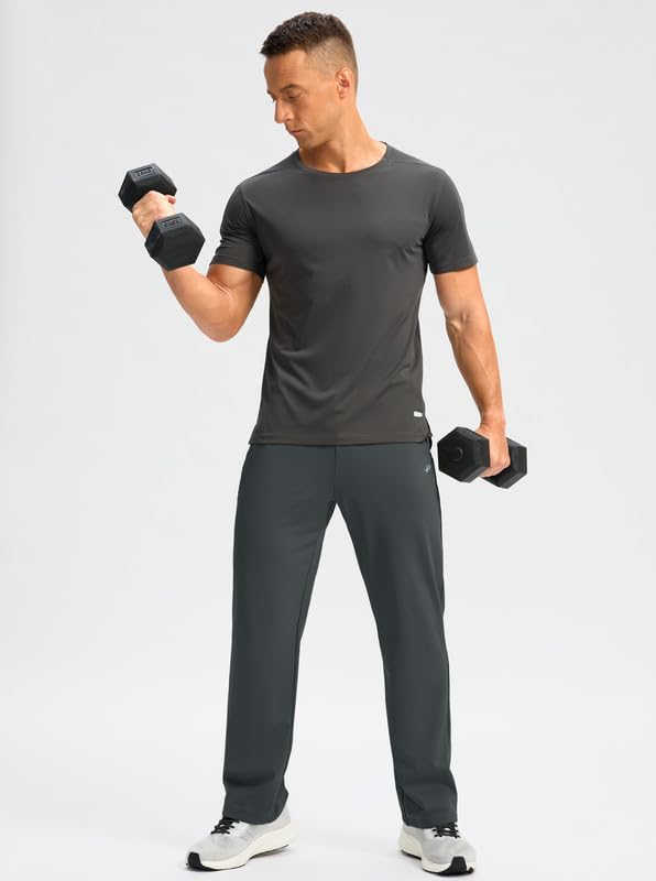 Pudolla Men's Fleece Lined Sweatpants with Zipper Pockets Winter Warm Water Resistant Athletic Pants for Workout Running - Image 6