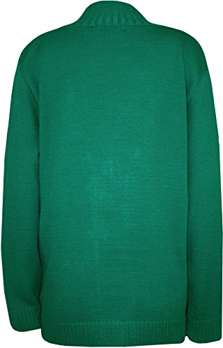 Image of WearAll Plus Size Womens Button Long Sleeve Pocket Top Ladies Knitted Cardigan - 4-22