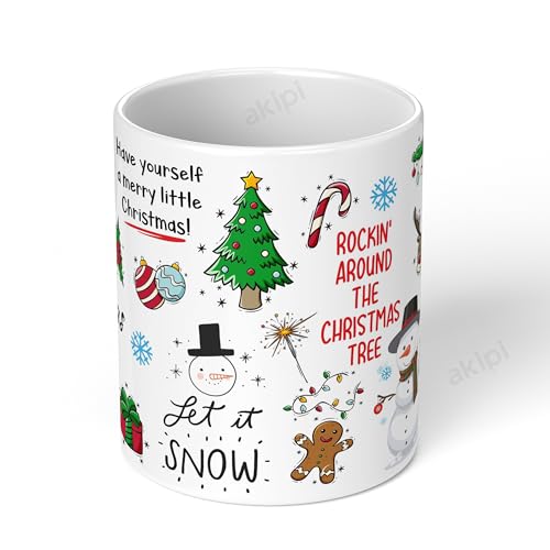 Image of Cup of Christmas Cheers - Merry Christmas Santa Ceramic Mug 11oz Designer Coffee /Tea Cup ARM675