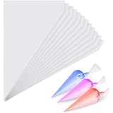 KJOET 絞り袋 製菓用 100枚セット 使い捨て クリーム絞り袋 厚手 PEポリエチレン 使い捨て 出し袋 生クリーム しぼ 業務用 ペストバッグ キッチン お菓子作り 洋菓子 ドーナツ ホイップ チョコレート シュー デコレーション用品 製菓用 PEポリエチレン しぼ 21x34cm