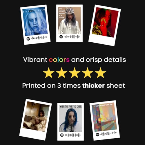 Image of Billie Eilish Polaroids | Billie Eilish Songs Mini Poster Kit (Set of 15) | Billie Eilish Lovely, Bad Guy, Everything I Want Songs Size (8 x 6 cm) Posters for Phone Accessories, Bedroom, Office, room decoration