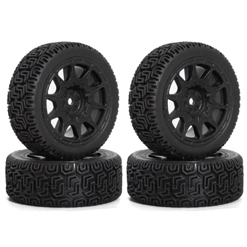 RC�^�C���J�[ For Tamiya XV01 XV02 For TT01 For TT02 PTG-2 1/10 4�� 68mm �S���^�C���z�C�[���^�C�� RC�����[�p ���[�V���O�J�[�A�b�v�O���[�h�p�[�c(Black)