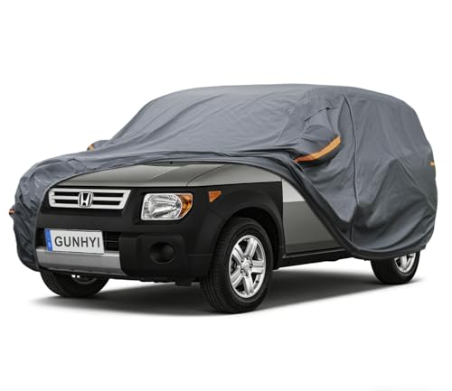 Image of GUNHYI Premium Car Cover Custom Fit Honda Element, 16 Layers Heavy Duty Car Cover Waterproof All Weather with Zipper Door for Sun Rain Snow Dust Uv Protection