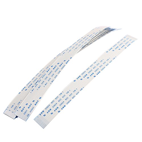 uxcell A Type 1.0mm Pitch 12Pin AWM 80C 60V VW-1 Flexible Flat Cable FFC 150mm 10Pcs