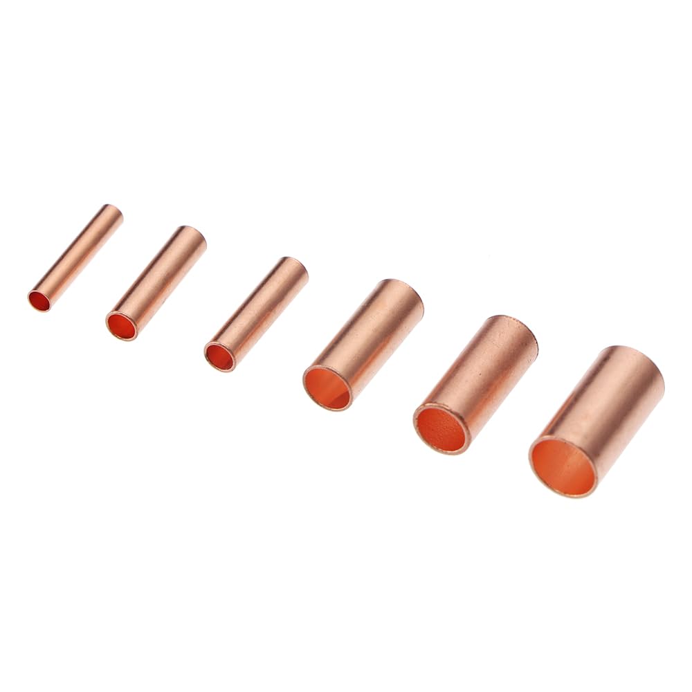 Set di 210 connettori per tubi in rame, terminali a crimpare per cavo tubo, diametro 1,5-6 mm, con pinza termorestringente PZ0.5-16