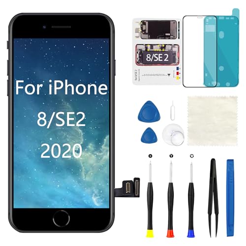 for iPhone 8/SE 2020 2nd Generation Screen Replacement LCD Touch Digitizer with Repair Tools Fix Kit A1863 A1905 A1906 A2275 A2298 A2296