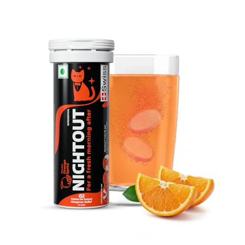 Image of Fast&Up NightOut | 10 Effervescent tabs | Instant Hangover Relief | Helps detoxify liver | Rapid hydration & energy | Helps prevent Hangover | Zero sugar, Orange Flavour