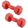 Youyijia 2x 4kg Vinyl Dumbbell Set Hand Weights Lifting Strength Training Equipment Hex Dumbellsweights for Home Gym…