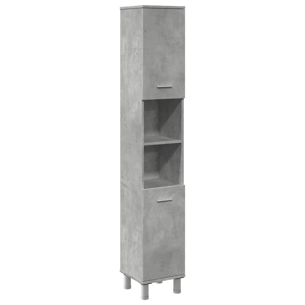 vidaXL Armoire de Salle de Bain Gris béton 30x30x179 cm Aggloméré