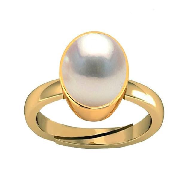 SIDHGEMS Pearl Moti 6.05 Cts or 7.25 Ratti Stone Gold Plated Adjustable Ring for Women (B0CXM7KT91) Amazon Price History, Amazon Price Tracker