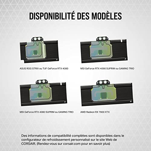 Corsair Hydro X XG7 RGB SUPRIMTRIO 4080 Refroidisseur par eau + plaque arrière Neuf - vue 10