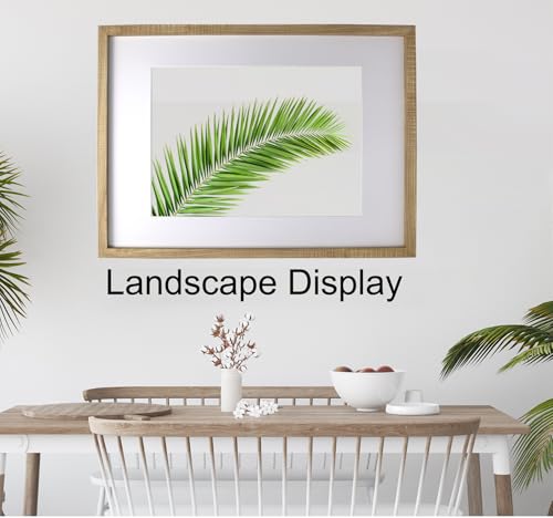 Natural Wood Effect A2(42x59.4cm) Boxed Picture Frames Set of 3 with Mounts for A3(29.7X42CM), A3 boxed photo frames 3pack,A2 Oak Wooden Effect Poster Frame with Mount for A3 photo - Image 3