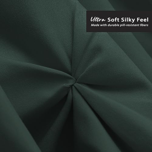 Image of Nestl Forest Green Bed Skirt Twin Size, Pinch Pleat Twin Bed Skirt, 14 inch Inch Drop Twin Bedskirt, Hotel Quality Forest Green Bed Skirts, Microfiber Bedskirt for Twin Bed, Forest Green Twin Bed Skirt