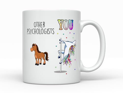 Generic Psychologist Psych vs You Unicorn Coffee Mug Funny Gift ideas for Men for Women College Graduation Birthday Retirement Cup, 11oz, White