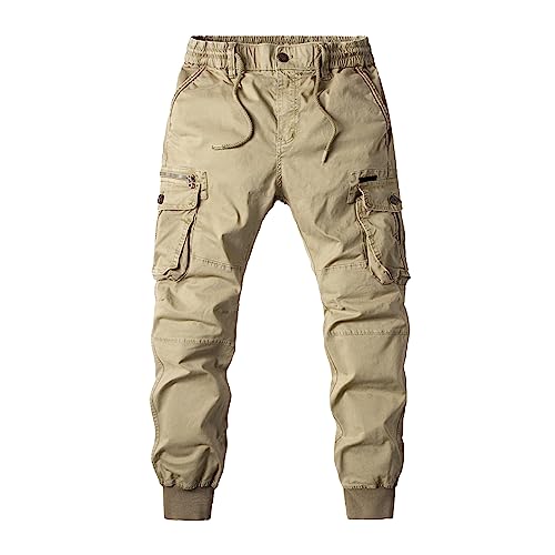 Pantalon cargo kaki décontracté idéal pour les sorties de week-end